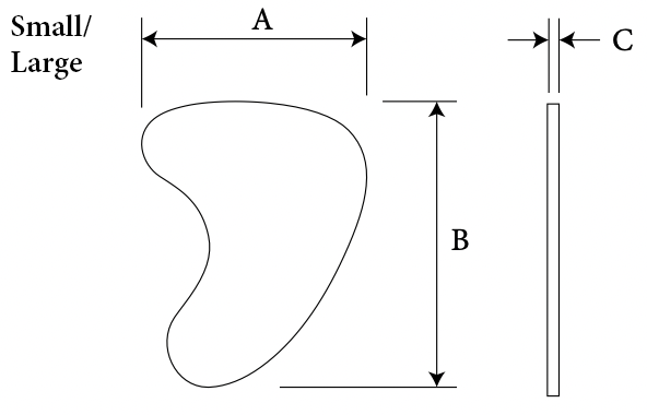 Mastoid small/large diagram