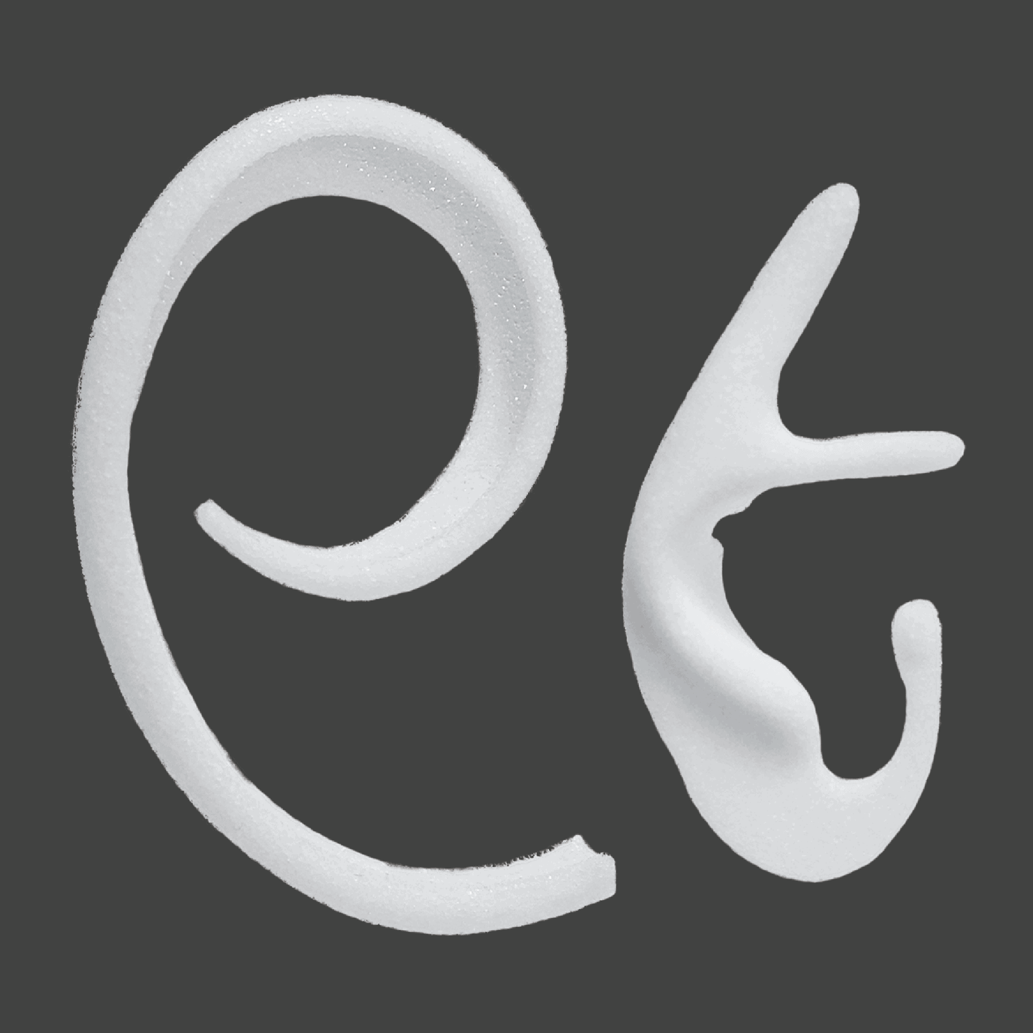 websitepics-02 White ear-shaped implants with curved anatomical features