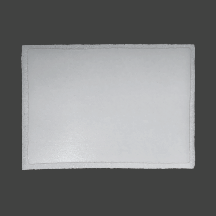 Square flat white porous polyethylene membrane sheet with fine texture