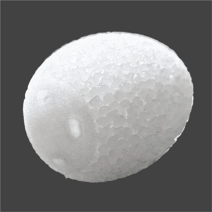sphere43-03-03-03-03 Oval white textured implant with conical shape for orbital reconstruction